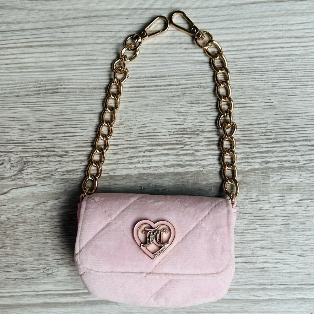 🎀 Luxe Quilted Velet Plush Backpack With Matching Mini Juicy Couture NWT